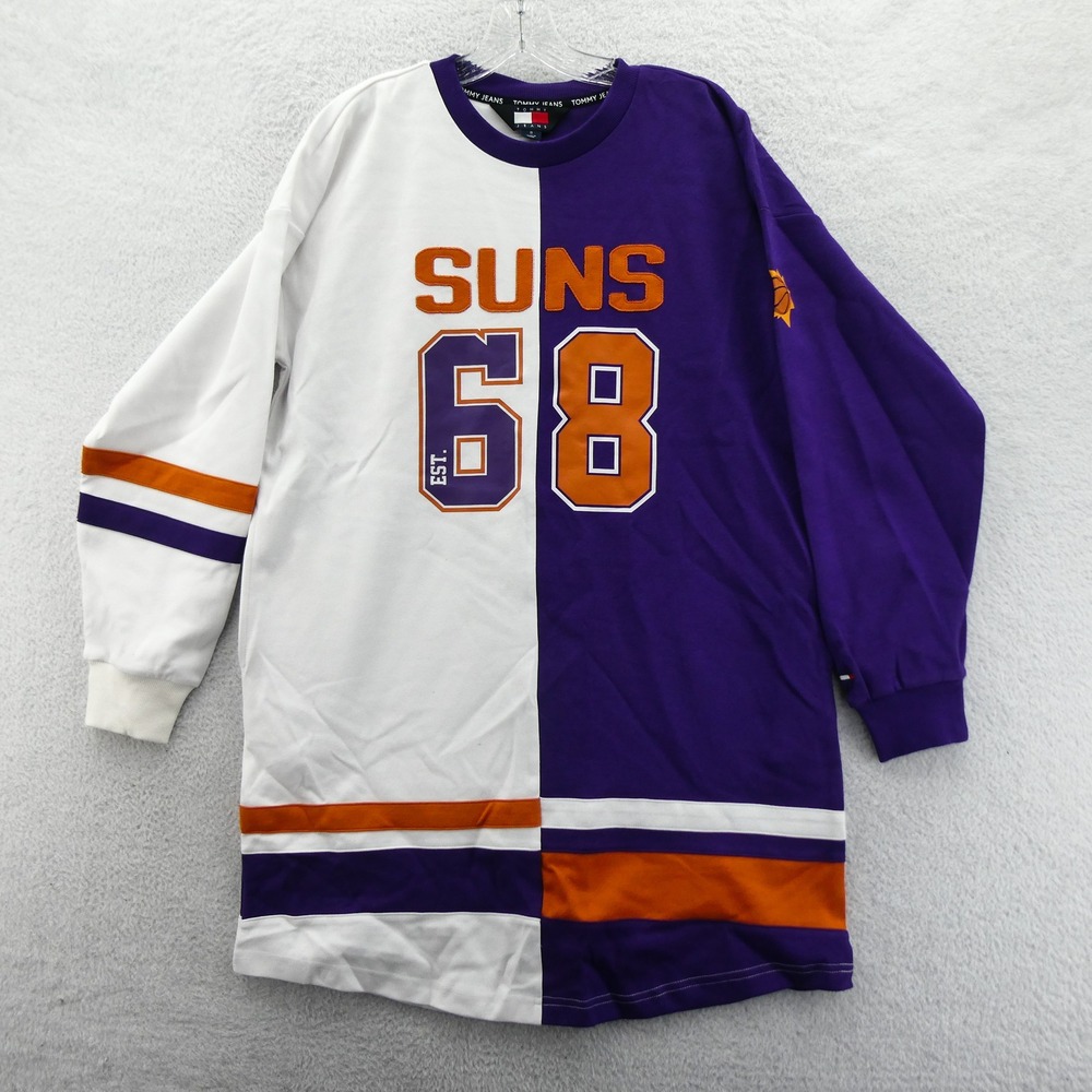 Tommy‎ Jeans Sweater Dress Womens Small Phoenix Suns Purple White Y2K Vintage